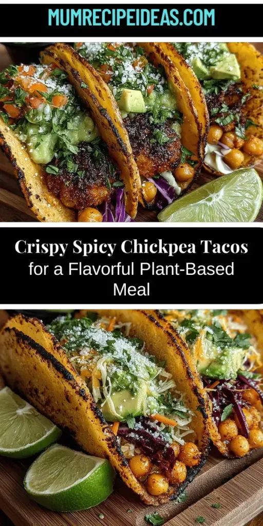 Discover the joy of plant-based eating with Crispy Air Fryer Spicy Chickpea Tacos! These flavorful tacos are not only quick to prepare but also packed with protein and essential nutrients. Enjoy crispy, spiced chickpeas wrapped in warm tortillas and topped with fresh vegetables like avocado and red cabbage. Each bite is a delicious blend of textures and tastes. Perfect for lunch or dinner, this recipe is a delightful way to embrace healthier eating without sacrificing flavor. Try it today!