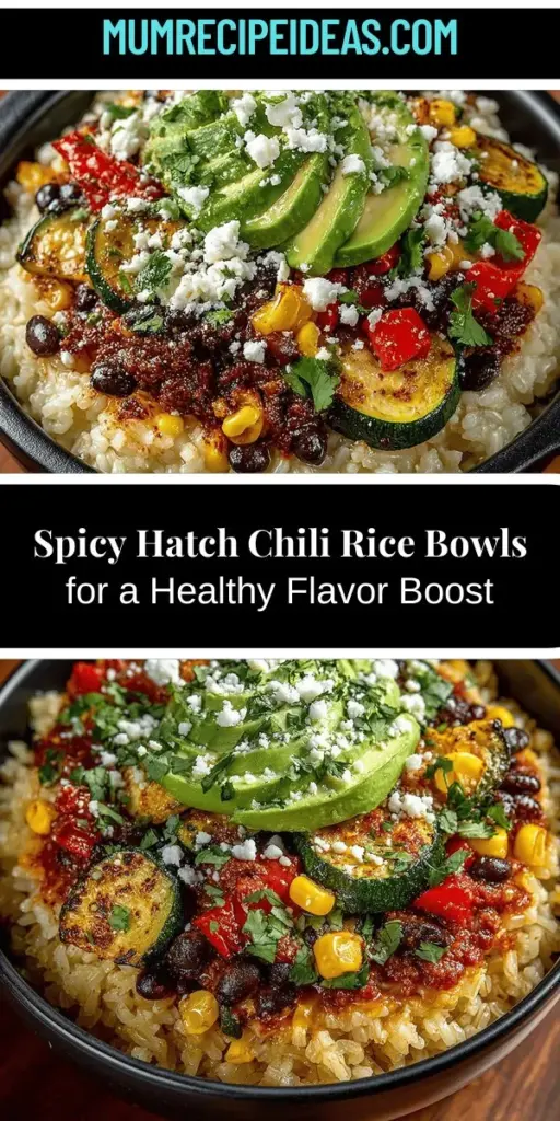 Discover the delicious Spicy Hatch Chili Rice and Veggie Bowls, a perfect blend of robust flavors and healthy ingredients. This vibrant dish features earthy brown rice, fresh vegetables, and protein-packed black beans, all enlivened by the unique heat of Hatch green chilies. It's versatile, catering to various dietary needs while delivering a nutrient-dense meal. Easy to prepare and bursting with flavor, enjoy a comforting yet invigorating meal any time of the year!