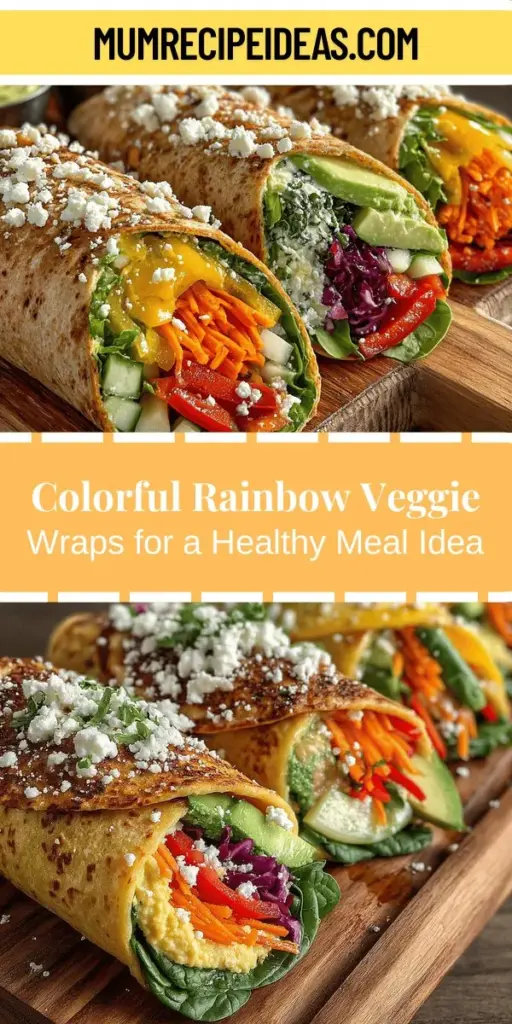 Discover the vibrant world of Rainbow Veggie Wraps, a quick and nutritious meal ideal for busy lifestyles. Packed with colorful vegetables like bell peppers, carrots, and spinach, these wraps are not only visually appealing but also bursting with vitamins and minerals. They make for a perfect lunch, snack, or light dinner, and can be easily customized to suit your taste. Enjoy a healthy dish that promotes wellness while making mealtime fun and engaging for the whole family.