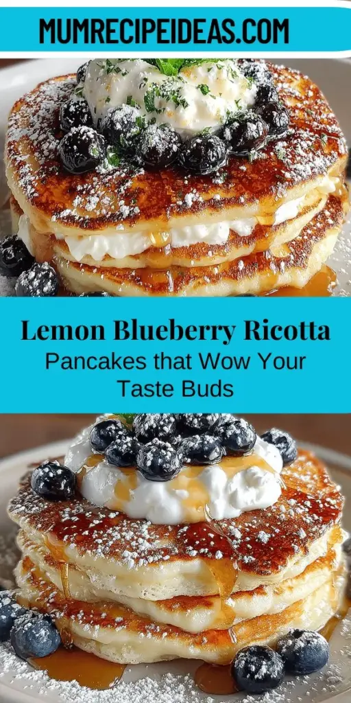 Elevate your breakfast with this Zesty Lemon Blueberry Ricotta Pancake Stack recipe. Combining rich ricotta cheese, fresh blueberries, and the bright zing of lemon, these pancakes offer a delightful twist on a classic favorite. The result? Light, fluffy pancakes that are not only delicious but also packed with protein and antioxidants. Perfect for a special brunch or a cozy morning at home, these pancakes will impress anyone lucky enough to share them with you. Enjoy a flavorful breakfast experience that's both nutritious and satisfying.