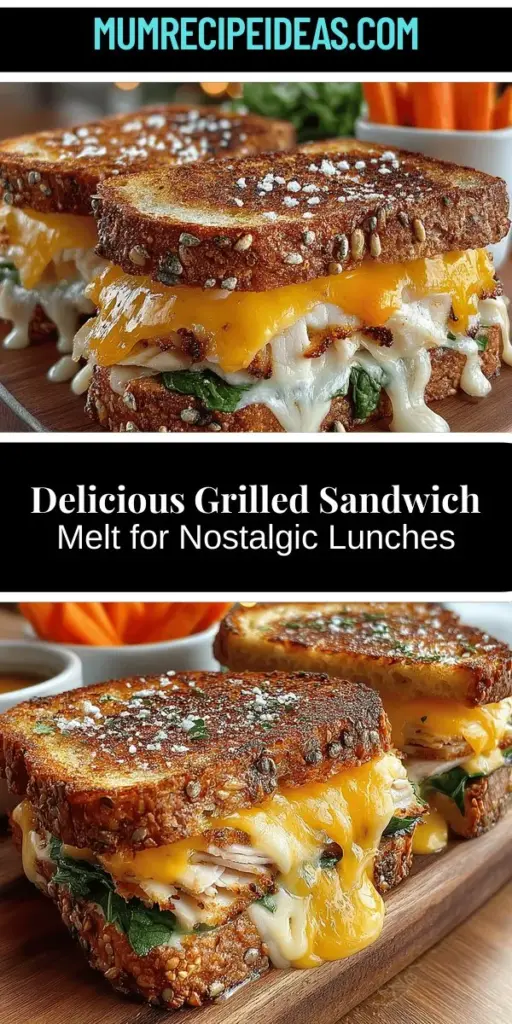 Discover the Grilled School Lunch Sandwich Melt, a delightful twist on the classic grilled cheese that combines gooey cheddar cheese, savory smoked turkey or ham, and the surprising sweetness of fresh apple slices. Perfectly crispy on the outside and melty on the inside, this sandwich is all about nostalgia while showcasing modern flavors. With easy-to-follow steps and versatile ingredients, it's an ideal meal for both kids and adults that will surely please everyone at the table.