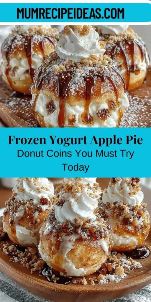 Discover the joy of making Frozen Yogurt Apple Pie Donut Coins, a whimsical dessert that blends the beloved flavors of apple pie with the creaminess of frozen yogurt. This easy recipe uses Greek yogurt for a lighter, healthier treat packed with flavor. With tender apples, warm spices, and a donut-like shell, these delightful coins are perfect for gatherings or a fun family activity. Explore your creativity in the kitchen while enjoying a guilt-free indulgence.