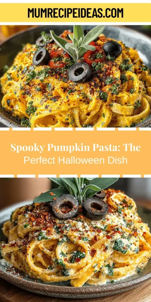 Celebrate Halloween with a festive twist on pasta! This Spooky Pumpkin Pasta Delight combines the creamy goodness of pumpkin with your favorite pasta for a deliciously unique dish. Perfect for gatherings, this recipe takes the versatile pumpkin beyond desserts, showcasing its savory side. With warm spices and a playful presentation, it’s an ideal way to impress guests and create memorable family meals. Try this fun recipe for a cozy Halloween feast!