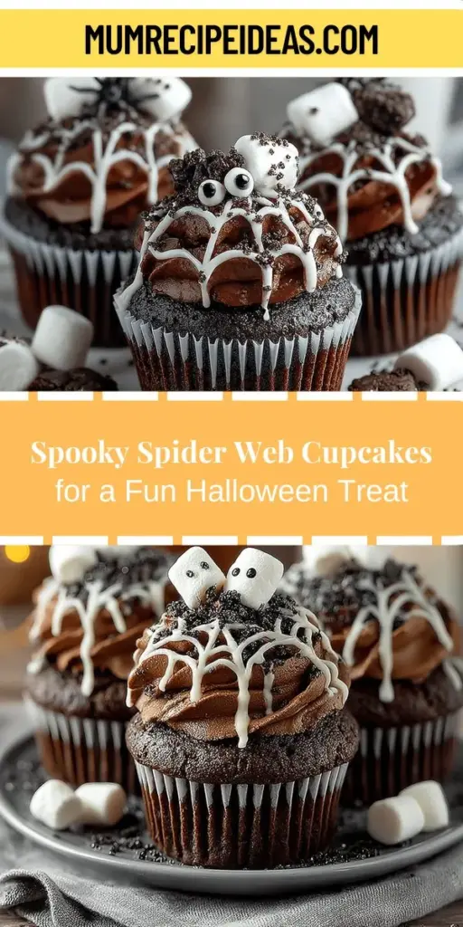 Get ready to impress your friends and family this Halloween with Spooky Spider Web Cupcakes! These festive treats combine delicious chocolate cupcakes with a playful spider web design made from white chocolate. They're easy to make and perfect for any celebration, from parties to cozy family gatherings. With fun decorations like candy eyes and mini marshmallow ghosts, these cupcakes will delight anyone who crosses their path. Unleash your creativity and make this Halloween memorable!