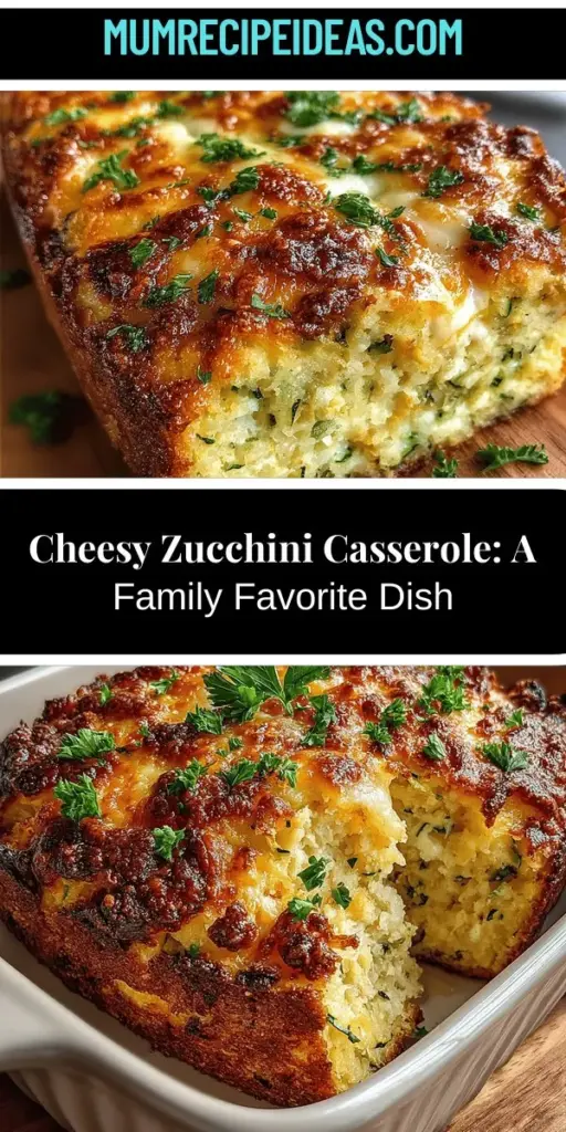 Discover the Cheesy Zucchini Casserole Delight, a wholesome and family-friendly dish perfect for any occasion. This easy-to-make casserole combines the mild flavor of zucchini with creamy cheeses, making it a delicious way to sneak veggies into meals. With a gooey cheese topping and a flavorful blend of ingredients, it's sure to become a family favorite. Bake it for a comforting dinner or serve at gatherings for a delightful, nutritious option everyone will love.