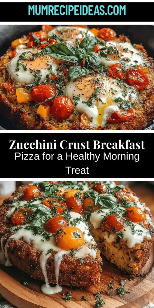 Start your mornings with a delightful twist on a classic: Zucchini Crust Breakfast Pizza. This innovative dish replaces traditional dough with a healthy zucchini crust, making it low-carb and packed with nutrition. With a blend of cheese, eggs, and your favorite toppings, it's easy to customize for any taste. Perfect for brunch or a cozy breakfast, this recipe is not only satisfying but also a fun way to enjoy wholesome ingredients. Transform your breakfast routine today!