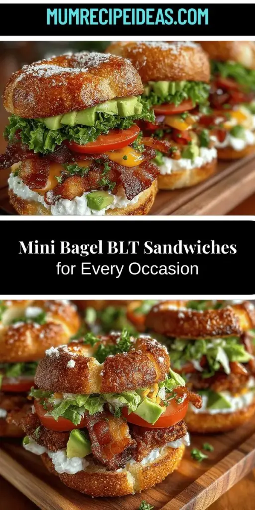 Discover the delightful world of Mini Bagel BLT Sandwiches, perfect for any gathering. These bite-sized treats combine crispy bacon, fresh romaine lettuce, and juicy tomatoes, all nestled in mini bagels for easy sharing. With customizable spreads and the option to add ingredients like avocado or pickles, they cater to every palate. Learn how to prepare, assemble, and present these delicious sandwiches, making them a hit at your next brunch or party. Get ready to impress your guests with this tasty twist on a classic favorite!