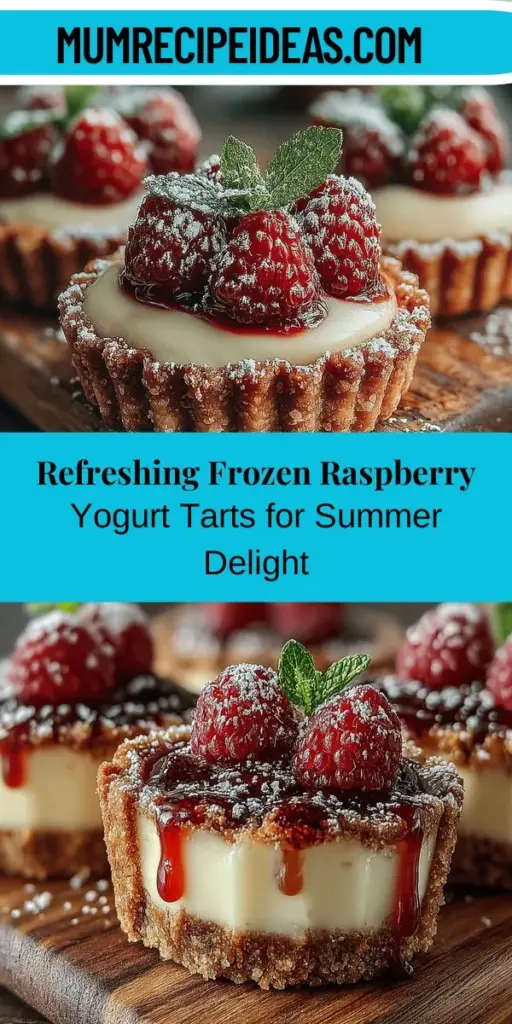 Indulge in the refreshing delight of Frozen Raspberry Yogurt Tarts, a perfect balance of health and sweetness. Made with nutritious Greek yogurt and antioxidant-rich raspberries, these tarts provide a creamy filling nestled in a crunchy almond flour crust. Ideal for warm summer days or any occasion, they can be easily adapted to suit various dietary preferences. Enjoy this guilt-free dessert that’s as nutritious as it is delicious!