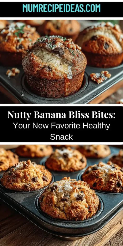 Discover the joy of healthy snacking with Nutty Banana Bliss Bites! These mini muffins blend ripe bananas, oats, and a mix of nuts for a nutritious treat perfect for a quick breakfast or on-the-go snack. Packed with protein and fiber, they keep cravings at bay while providing sustained energy. Personalize your bites with dark chocolate chips or a touch of honey for added flavor. Follow our simple recipe to create a deliciously wholesome snack your whole family will enjoy.