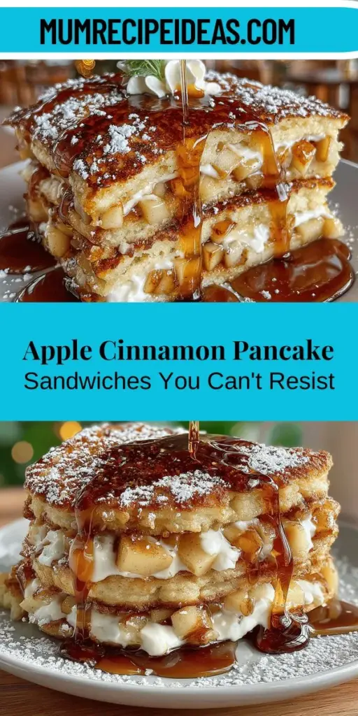 Start your day right with Apple Cinnamon Pancake Sandwiches! This delightful breakfast combines fluffy pancakes with sweet Granny Smith apples and warm cinnamon, offering a comforting and delicious start to any morning. With easy-to-follow steps and simple ingredients, these sandwich-style pancakes are perfect for both beginners and seasoned cooks. Elevate your breakfast experience with creative toppings, family bonding in the kitchen, and the irresistible aroma of spices wafting through your home!