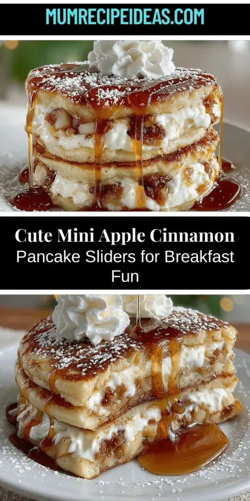 Start your day with a twist on traditional pancakes by making Mini Apple Cinnamon Pancake Sliders! These bite-sized delights blend the warm flavors of apple and cinnamon, creating an inviting breakfast that’s fun to eat. Perfect for brunch, snacks, or a quick morning meal, these sliders are customizable with various toppings like maple syrup, powdered sugar, or whipped cream. Gather your ingredients and transform your breakfast routine into a tasty, memorable experience for the whole family!