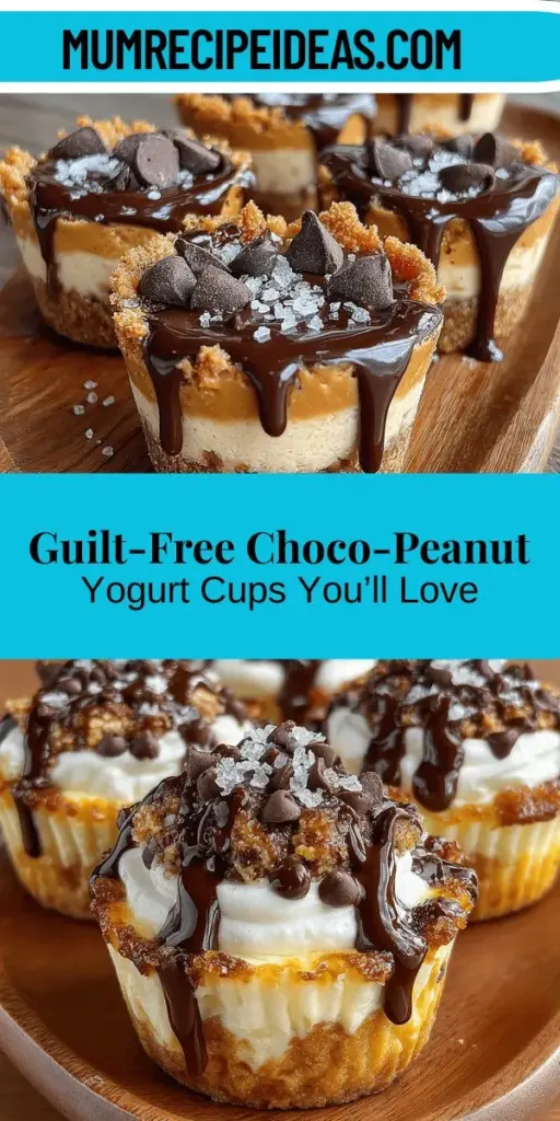 Indulge in a guilt-free treat with Choco-Peanut Bliss Yogurt Cups! This delicious dessert combines Greek yogurt, creamy peanut butter, and a hint of cocoa for a nutritious, savory delight. Ready in minutes, these yogurt cups offer a perfect balance of sweetness with options for customization, making them ideal for snacks, post-workout bites, or dessert. Enjoy the rich flavors with minimal effort, and satisfy your sweet cravings while staying healthy!