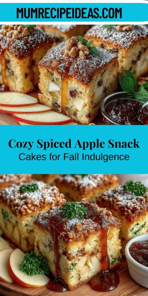 Cozy up with the irresistible warmth of Cozy Spiced Apple Snack Cakes! This delightful recipe perfectly combines the sweet and tart flavors of apples with a blend of aromatic spices, creating a treat that’s perfect for any occasion. With simple ingredients and easy-to-follow steps, you'll craft a moist, flavorful cake that evokes nostalgia and comfort. Whether served at gatherings or enjoyed as a midday snack, these cakes are sure to please everyone! Indulge in a bite of autumn bliss and make these cakes a staple in your baking repertoire.