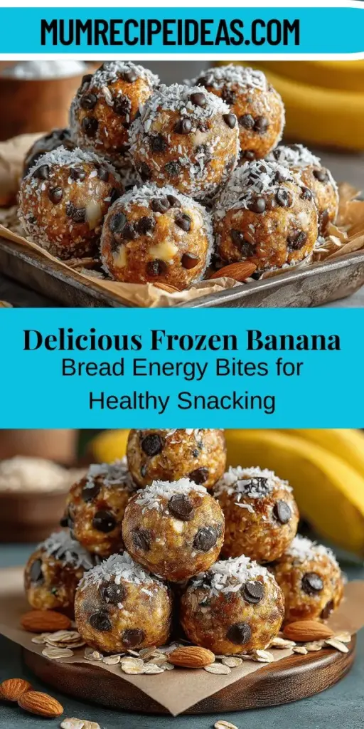 Looking for a delicious and nutritious snack to keep you energized? Try Frozen Banana Bread Energy Bites! These bite-sized treats combine the comforting flavors of banana bread with wholesome ingredients like oats, nut butter, and ripe bananas. Perfect for busy days, they make an ideal quick breakfast, post-workout snack, or afternoon pick-me-up. Easily customizable, you can add in your favorite nuts, chocolate chips, or spices to suit your taste. Enjoy these tasty bites while fueling your healthy lifestyle!