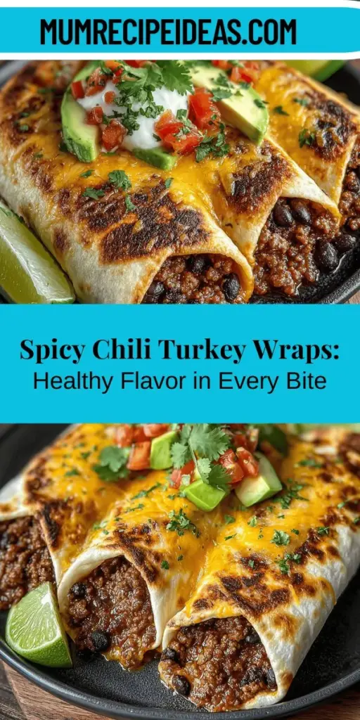 Discover the ultimate meal option with Spicy Chili Turkey Wraps, a delicious blend of lean turkey, fresh veggies, and zesty spices. Perfect for a quick lunch, satisfying dinner, or nutritious post-workout snack, these customizable wraps cater to various dietary preferences. With easy preparation and minimal ingredients, you can enjoy a flavorful and healthy dish that fits your lifestyle. Elevate your meals with this colorful, nutritious recipe that promises satisfaction in every bite.
