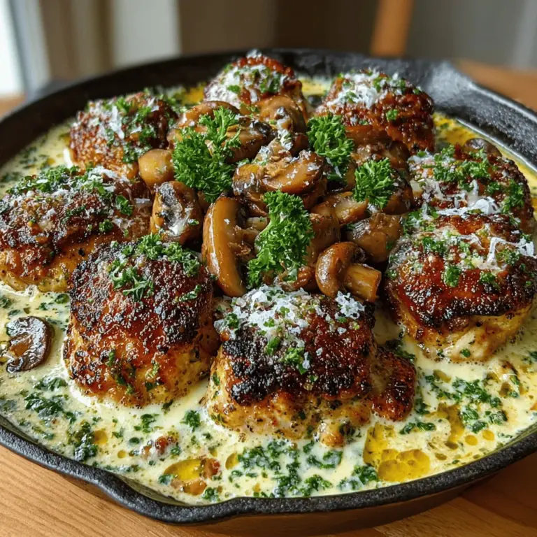 When it comes to quick, delectable meals that can cater to both weeknight dinners and special occasions, the Savory Creamy Mushroom Chicken Skillet stands out as a prime contender. This dish brings together succulent chicken thighs, earthy mushrooms, and a rich, creamy sauce that will tantalize your taste buds and warm your soul. With its combination of flavors and textures, it’s no wonder this recipe has become a favorite in many households.