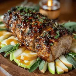 The Apple Sage Roasted Pork Tenderloin is a dish that perfectly marries the savory richness of tender pork with the sweet, crisp notes of apples and the aromatic charm of sage. This delectable combination creates a flavorful experience that is not only satisfying but also visually appealing, making it a perfect centerpiece for gatherings during the cozy fall and winter months.