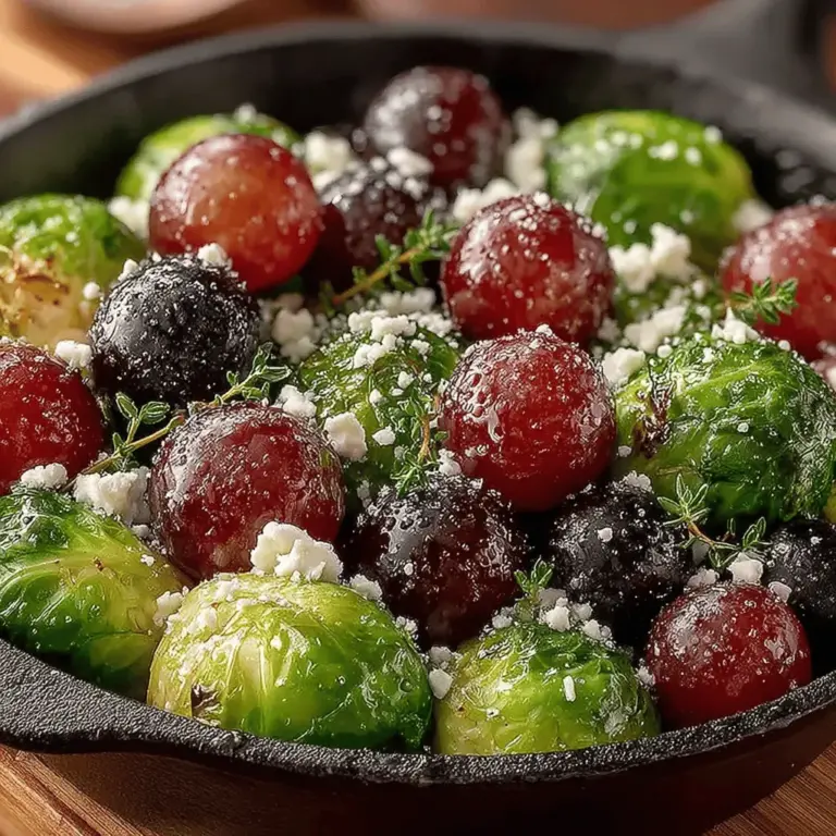 When it comes to unique side dishes that combine unexpected flavors, Balsamic Glazed Brussels Grapes stands out as a delightful option. This innovative recipe merges the earthy, nutty taste of Brussels sprouts with the sweet juiciness of grapes, creating a harmonious blend that tantalizes the palate. As the culinary trend of incorporating sweet elements into savory dishes continues to gain popularity, this dish exemplifies how contrasting flavors can elevate traditional ingredients, making it a perfect addition to any meal. Whether you’re planning a casual family dinner or a festive gathering, Balsamic Glazed Brussels Grapes can impress your guests and provide a memorable culinary experience.