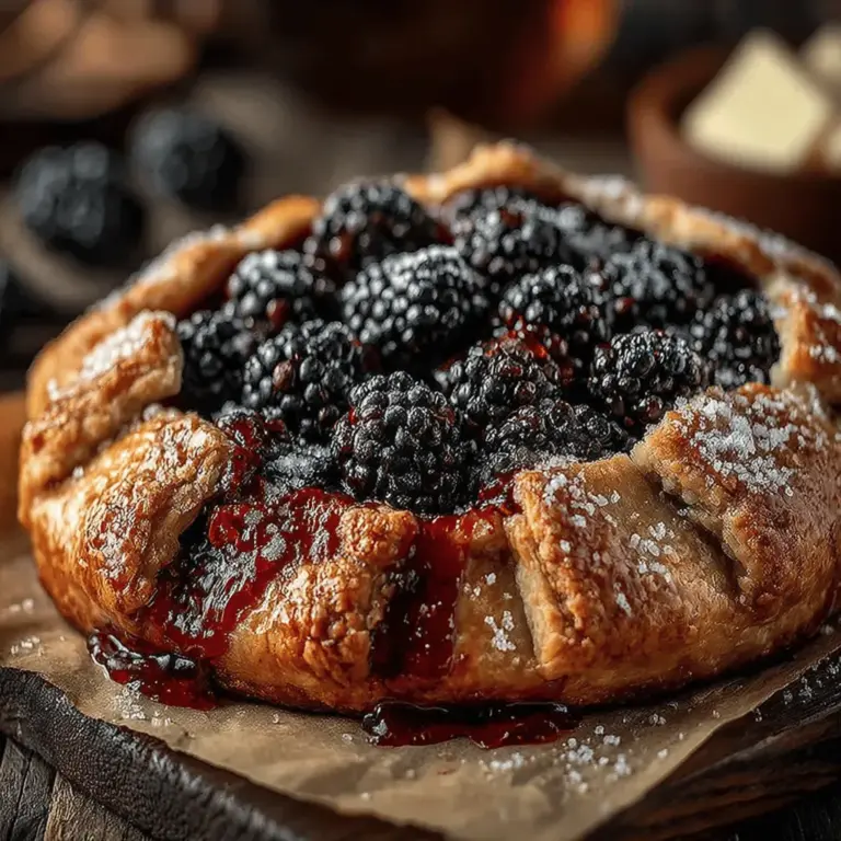 When it comes to desserts that embody simplicity and elegance, few can rival the rustic charm of a galette. This free-form pastry, hailing from the heart of French cuisine, is celebrated for its effortless appeal and versatility. Unlike traditional pies, which require a more structured approach, galettes embrace a laid-back, artisanal style that invites creativity. The star of our recipe is the blackberry, a berry that not only brings vibrant color and flavor but also bursts with nutritional benefits. As these juicy gems reach their peak during the summer months, they become the perfect filling for our galette, offering a delightful balance of sweetness and tartness.
