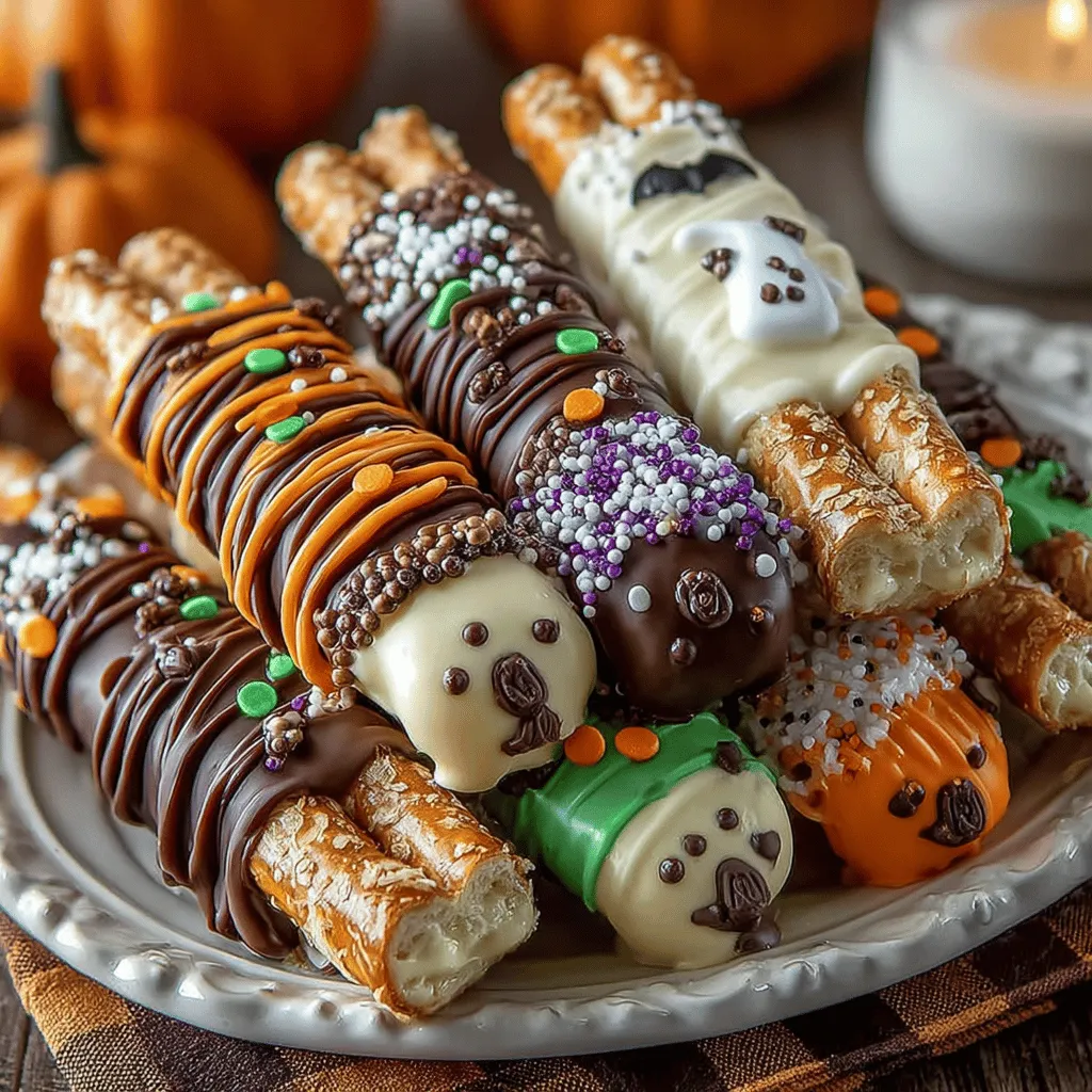 As the leaves turn vibrant shades of orange and gold and the air grows crisp, the festive spirit of Halloween begins to permeate our homes. This beloved holiday is not just about costumes and trick-or-treating; it’s also an opportunity for creativity in the kitchen. Halloween brings with it an array of opportunities to craft delightful treats that embody both the spooky and the whimsical. One such treat that perfectly captures this spirit is the Spooky Halloween Pretzel Rods. These easy-to-make snacks are not only visually appealing but also offer a delightful combination of sweet and salty flavors that are sure to be a hit at any Halloween gathering.