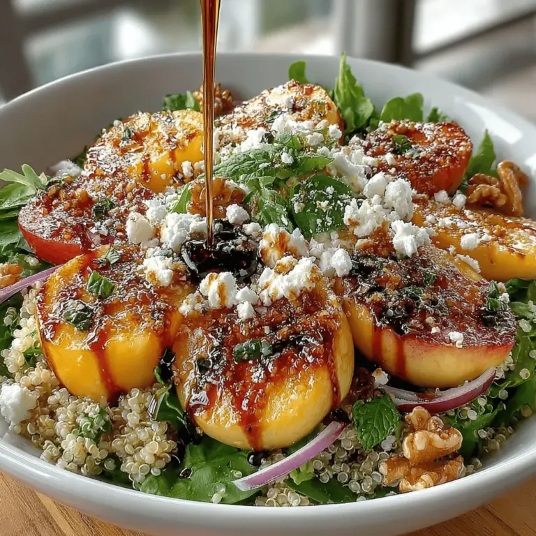 As the sun shines brighter and the temperatures rise, summer becomes the perfect season for enjoying light, refreshing meals. Among the most delightful options available are summer salads, which not only offer a burst of flavor but also allow us to utilize the freshest seasonal ingredients. One such recipe that embodies the essence of summer is the Refreshing Peach Paradise Salad Bowl. This vibrant dish combines juicy peaches with a medley of nutritious greens and a tangy dressing, creating a harmonious blend of flavors that is sure to tantalize your taste buds.