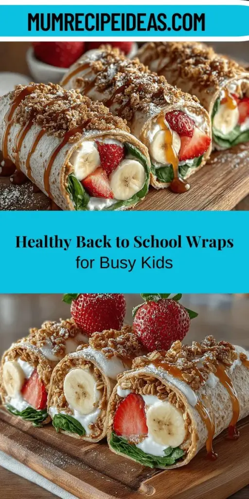 As the school year kicks off, finding nutritious snacks for kids can be a challenge. Discover the perfect solution with Back to School Treats Wraps! These easy-to-make wraps are packed with healthy ingredients like whole wheat tortillas, nut butters, bananas, and strawberries, providing essential nutrients for energy and focus throughout the day. They're customizable to fit various dietary needs, making them a versatile choice for busy families. Enjoy creating these delicious wraps that kids will love!