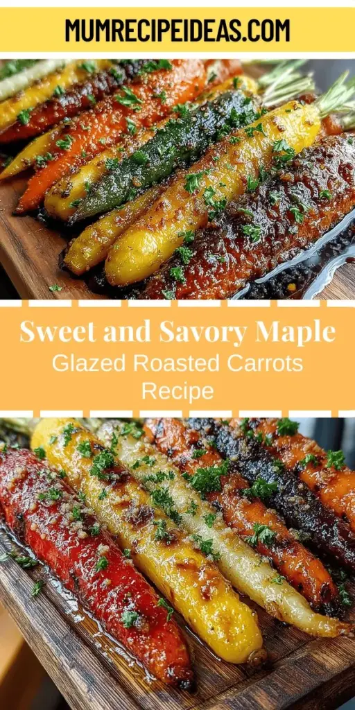 Elevate your meals with Maple Glazed Roasted Carrots, a vibrant and flavorful side dish that blends the natural sweetness of carrots with rich maple syrup. This nutritious recipe is simple to prepare, packing in vitamins and antioxidants while creating a beautifully caramelized exterior. Perfect for any occasion, they pair wonderfully with proteins like chicken or fish. Discover how to make these deliciously sweet and savory carrots that will delight both kids and adults alike!