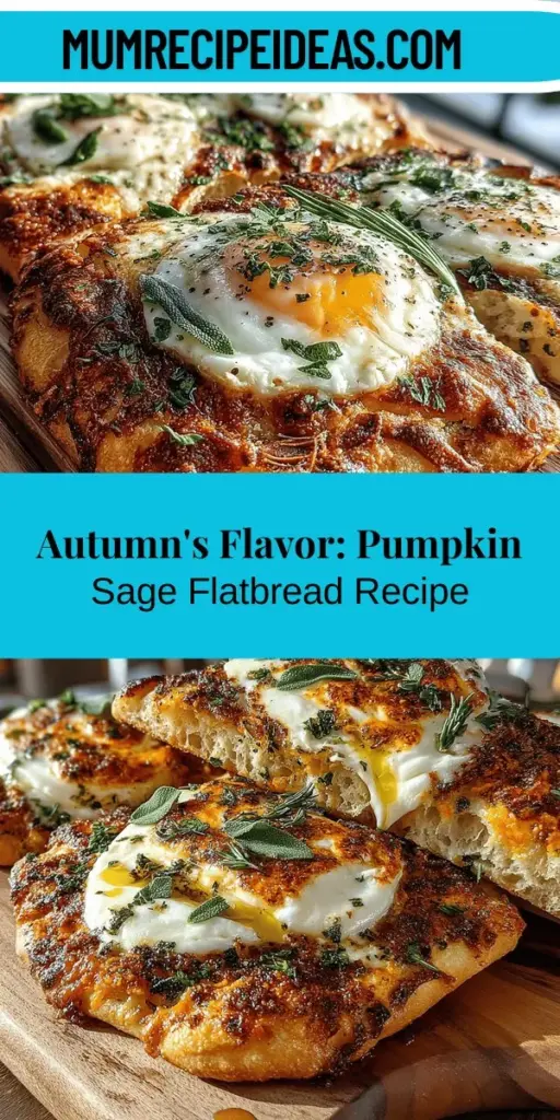 Discover the comforting flavors of fall with Pumpkin Sage Flatbread featuring creamy mozzarella. This delightful dish combines the subtle sweetness of pumpkin and the earthy notes of sage, making it perfect for gatherings or a cozy night in. Packed with vitamins and antioxidants, this flatbread is as nutritious as it is delicious. Follow simple steps to create a warm, flavorful experience that captures the essence of autumn in every bite. Enjoy it as an appetizer, snack, or side dish!