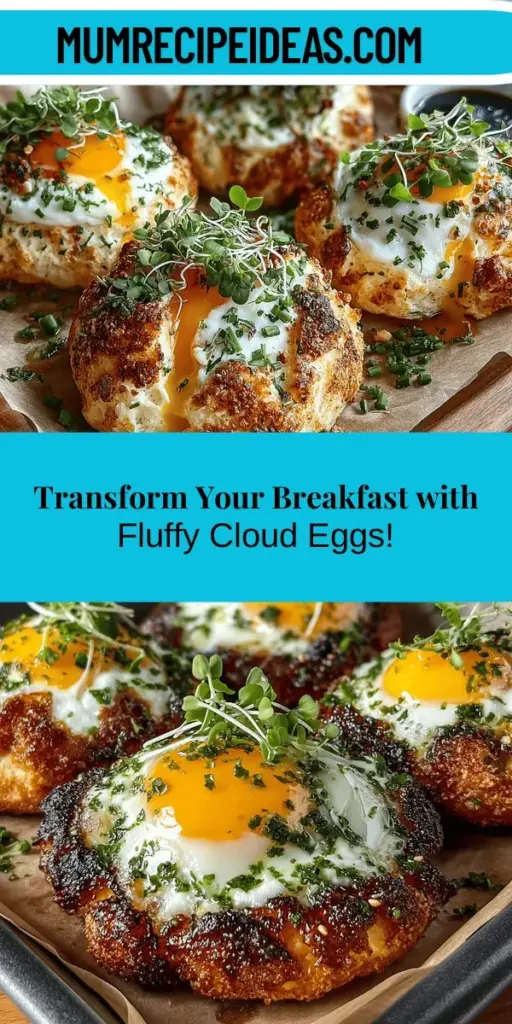 Discover the magic of fluffy cloud eggs with seasonal herbs, a delightful blend of airy egg whites and rich yolks that brings elegance to any meal. This visually stunning dish, perfect for brunch or breakfast, allows for endless creativity with fresh herbs and cheese. Easy to make, cloud eggs are not only nutritious but also a feast for the eyes. Experiment with seasonal ingredients to create a delightful culinary experience that's both beautiful and satisfying.