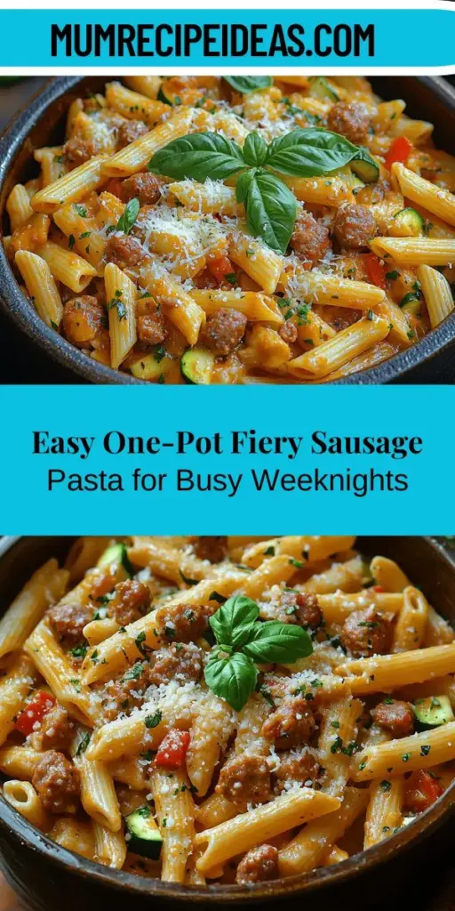 Discover the joy of comfort food with this One-Pot Fiery Sausage Pasta recipe! A perfect blend of spicy Italian sausage, creamy heavy cream, and fresh vegetables come together in a single pot, making dinner prep a breeze. This hearty meal is not only delicious but also minimizes cleanup, making it ideal for busy weeknights. Whip it up in just 30 minutes and treat your taste buds to a flavorful dining experience. Dive into this vibrant dish that’s sure to impress!