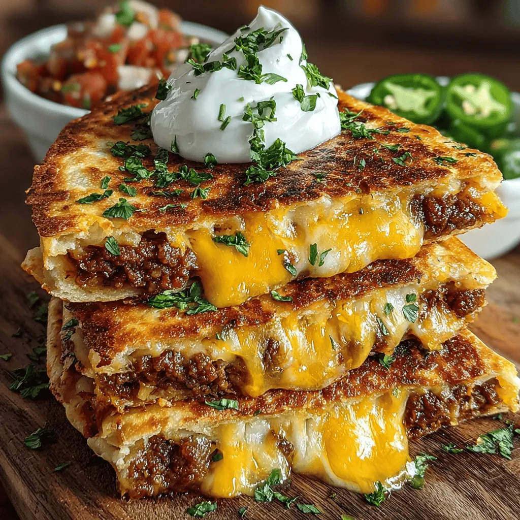 To achieve perfectly browned ground beef for your quesadillas, start by heating a large skillet over medium-high heat. Add one pound of lean ground beef, breaking it apart with a wooden spoon or spatula as it cooks. The goal is to create a nicely browned texture, which enhances both the flavor and the overall appeal of the quesadilla.