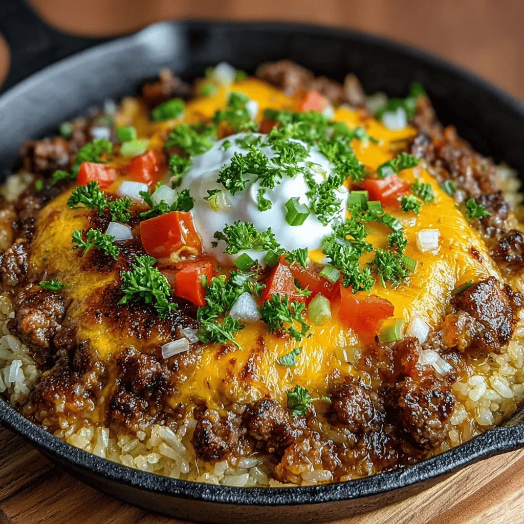 Canned tomatoes and beef broth are essential components of the Cheesy Beef and Rice Skillet Delight, and their quality can significantly affect the final dish. Canned tomatoes provide a rich, tangy flavor that enhances the overall taste while adding moisture to the skillet. When choosing canned tomatoes, opt for whole or diced varieties packed in juice rather than water for a more robust flavor.
