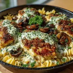 The Creamy Garlic Mushroom Chicken Skillet is a culinary masterpiece that effortlessly combines simplicity with sophisticated flavors, making it a standout dish for any occasion. Whether you are looking to impress guests at a dinner party or whip up a quick weeknight meal for your family, this dish promises to elevate your dining experience. Its creamy texture and rich, savory flavors cater to a wide range of palates, ensuring that everyone at the table will find something to love.