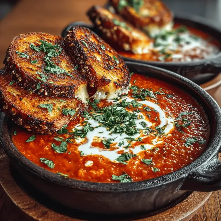 In the realm of comfort food, few dishes evoke the same warmth and nostalgia as a classic Tomato Basil Soup paired with a perfectly grilled cheese sandwich. The combination of these two culinary staples is not just a meal; it’s an experience that transports many of us back to our childhood, bringing with it memories of cozy kitchens and the inviting aroma of home-cooked goodness. This Hearty Tomato Basil Bliss recipe not only warms your heart but also serves up a delightful balance of flavors and textures, making it a beloved choice for families and food enthusiasts alike.