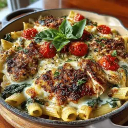 When it comes to comforting meals that satisfy both the palate and the soul, few dishes can compare to a Creamy Chicken and Spinach Pasta Bake. This delightful casserole is a harmonious blend of tender chicken, vibrant spinach, and pasta enveloped in a rich, creamy sauce. Each bite delivers a perfect balance of flavors and textures, making it a go-to option for family dinners, potlucks, or cozy gatherings with friends.