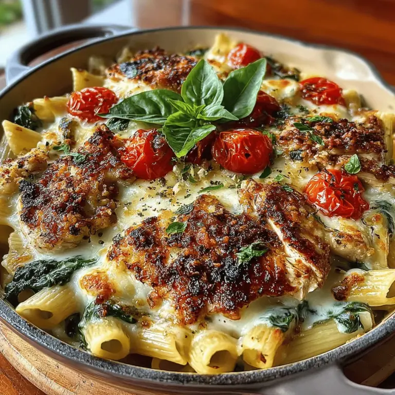 When it comes to comforting meals that satisfy both the palate and the soul, few dishes can compare to a Creamy Chicken and Spinach Pasta Bake. This delightful casserole is a harmonious blend of tender chicken, vibrant spinach, and pasta enveloped in a rich, creamy sauce. Each bite delivers a perfect balance of flavors and textures, making it a go-to option for family dinners, potlucks, or cozy gatherings with friends.