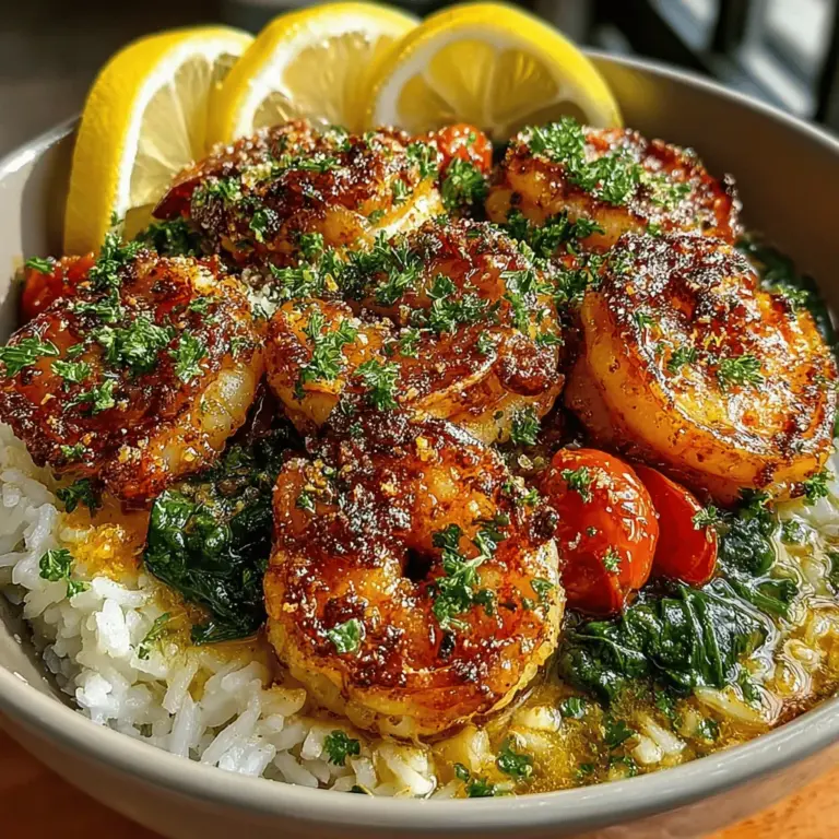 The Zesty Lemon Garlic Shrimp & Rice Bowl is a delightful dish that harmonizes the tangy essence of lemon with the rich, savory notes of garlic, creating a meal that's both refreshing and satisfying. This bowl is an excellent choice whether you're looking for a quick weeknight dinner or planning a special occasion. Featuring succulent shrimp tossed in a fragrant garlic-lemon sauce, along with perfectly cooked jasmine rice, this recipe not only pleases the palate but also offers a wealth of nutritional benefits.
