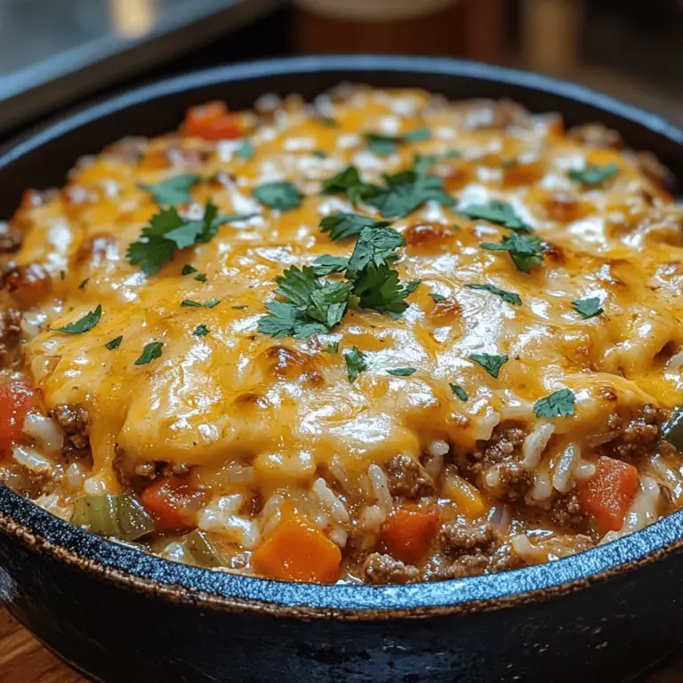 In the world of home-cooked meals, few dishes evoke the same sense of warmth and comfort as a hearty casserole. Among these beloved recipes, the Beefy Cheesy Delight Casserole stands out as a perfect harmony of flavors and textures, making it an ideal choice for family dinners and gatherings. This dish is not only easy to prepare but also offers a delightful combination of savory ground beef, creamy cheddar cheese, and vibrant vegetables, all baked to perfection. Whether you're facing a busy weeknight or planning a cozy weekend meal with loved ones, this casserole promises to satisfy and impress.