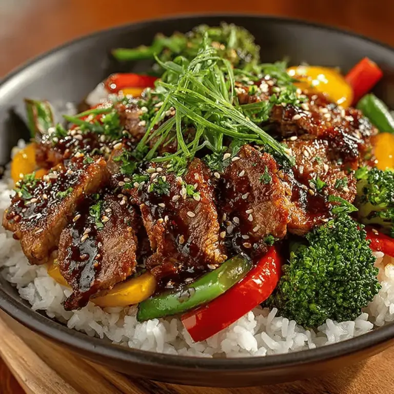 Teriyaki Chicken Delight Stir-Fry is a vibrant and flavorful dish that brings together tender chicken and an array of fresh vegetables, all enveloped in a savory teriyaki sauce. This recipe is a fantastic choice for those who seek a quick and easy meal solution, especially on busy weeknights when time is of the essence. The dish not only offers a delightful combination of tastes but also packs a nutritious punch, making it an appealing option for families and guests alike. With its harmonious blend of savory and slightly sweet flavors, Teriyaki Chicken Delight Stir-Fry is sure to impress even the pickiest eaters.