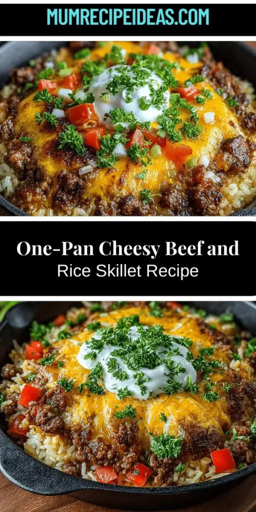 Discover the ultimate comfort food with our Cheesy Beef and Rice Skillet Delight! This one-pan meal combines savory ground beef, fluffy long-grain rice, and melty cheddar cheese for a dish that's both satisfying and easy to prepare. Perfect for busy weeknights, this recipe infuses wholesome ingredients with rich flavors, ensuring that every bite is a delight. From sautéing garlic and onions to blending in spices, follow our step-by-step guide to create a comforting meal that brings everyone together. Make this delicious skillet dish the star of your dinner table!