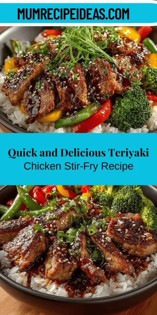 Discover the deliciousness of Teriyaki Chicken Delight Stir-Fry, a vibrant and nutritious dish that combines tender chicken thighs with fresh vegetables and a flavorful teriyaki sauce. Perfect for busy weeknights, this quick and easy recipe offers a harmonious blend of savory and sweet flavors that even picky eaters will love. Learn how to marinate, cook, and serve this dish for a satisfying family meal packed with protein and essential vitamins. Enjoy a wholesome culinary experience!