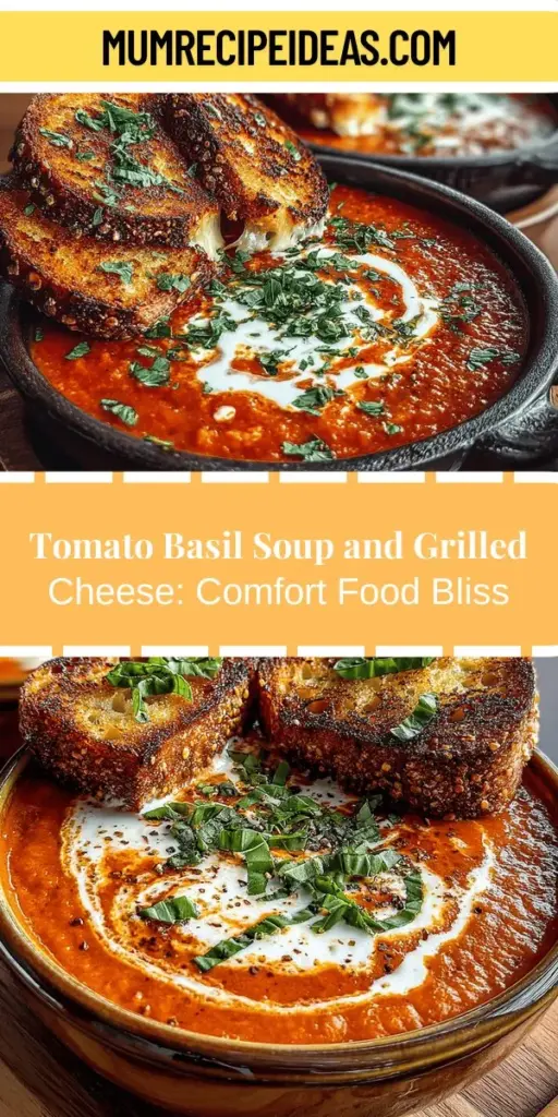 Experience the comfort of Hearty Tomato Basil Bliss with this delightful recipe that combines the rich flavors of tomato basil soup and the classic grilled cheese sandwich. Perfect for cozy days, this dish brings nostalgic memories and warmth as you savor the tangy soup and gooey, crispy sandwich. Learn how to select fresh ingredients, master the cooking process, and create a beautiful presentation that will impress your family and friends. Enjoy a meal that nourishes the soul and satisfies every craving!