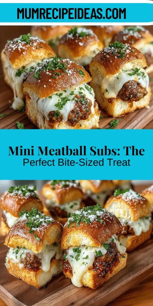 Discover the joy of mini meatball sub sandwiches, a delightful twist on a classic favorite! Perfect for parties, family dinners, or quick meals, these bite-sized treats are fun and easy to customize to suit any taste. With a savory blend of juicy meatballs, rich marinara, gooey melted cheese, and sturdy bread, every bite is a perfect balance of flavors. They're not just a meal – they're a memorable culinary experience that brings people together. Enjoy the bliss of these scrumptious sandwiches today!
