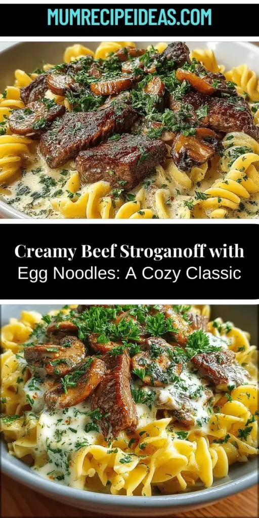 Indulge in the heartwarming flavors of Creamy Classic Beef Stroganoff with Egg Noodles, a dish that has delighted families for generations. This delicious recipe features tender beef in a rich, creamy sauce made with sour cream, onions, garlic, and mushrooms, perfectly paired with egg noodles that soak up all the goodness. Whether it's a cozy dinner or a family gathering, this comforting meal is sure to bring smiles and satisfaction to your table.
