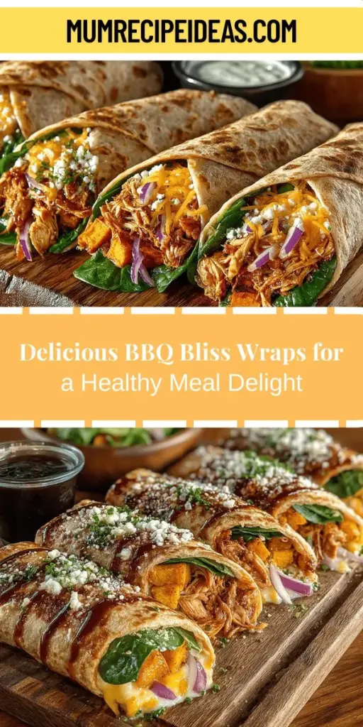 Discover the deliciousness of BBQ Bliss Wraps, a perfect blend of flavors that transforms mealtime into a satisfying experience. Filled with tender shredded chicken, sweet roasted sweet potatoes, and a colorful medley of fresh veggies, these wraps are as nutritious as they are tasty. Ideal for busy weekdays or gatherings, they're easily customizable to fit your dietary preferences. Learn the step-by-step process to create these balanced and flavorful wraps that everyone will love!